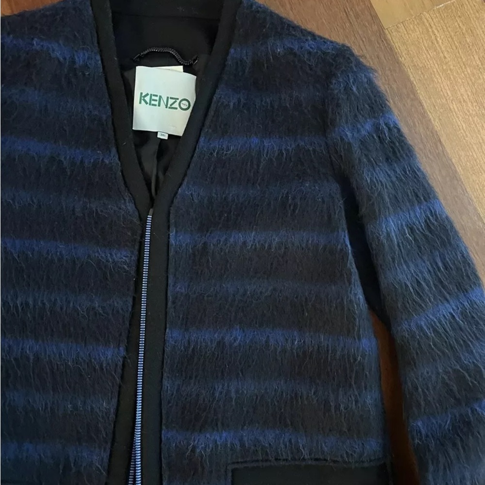 Kenzo Wool CoatJapan Multi Print Stripe sz 36